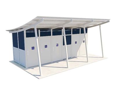 Capricorn 5 Standard Toilet Building with Ironstone and Shale Grey colour scheme